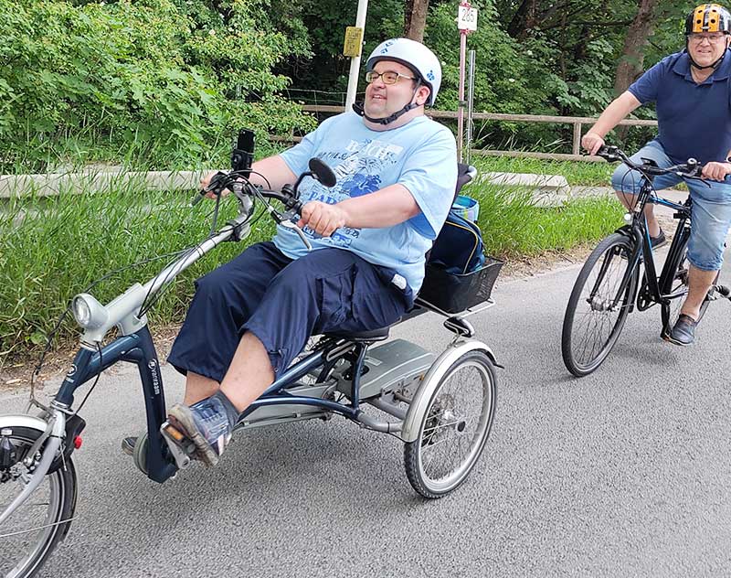 Lukas und sein Vater Günter sind zum dritten Mal bei der Sternfahrt dabei.