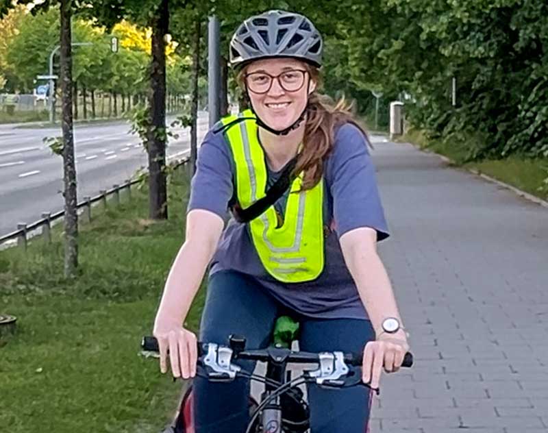 Unsere Autorin freute sich über die freien Weg und Straßen bei der Radsternfahrt durch die Messestadt.